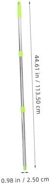 3-Section Mop Handle Replacement Sturdy Plastic Stainless Steel Mop Rod