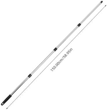 Stainless Steel Mop Handle Extendable for Mops and Brooms Black