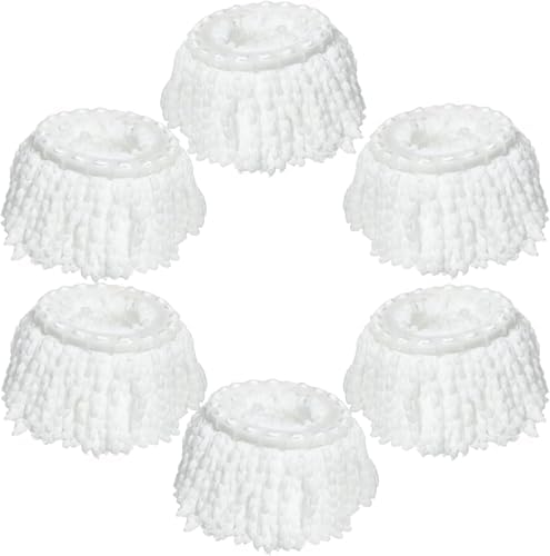 6 Pack Mop Head Replacements for RinseWise and FunClean Spin Mops