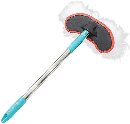 Adjustable Telescoping Mop Handle with Microfiber Head for Car and Window Cleaning