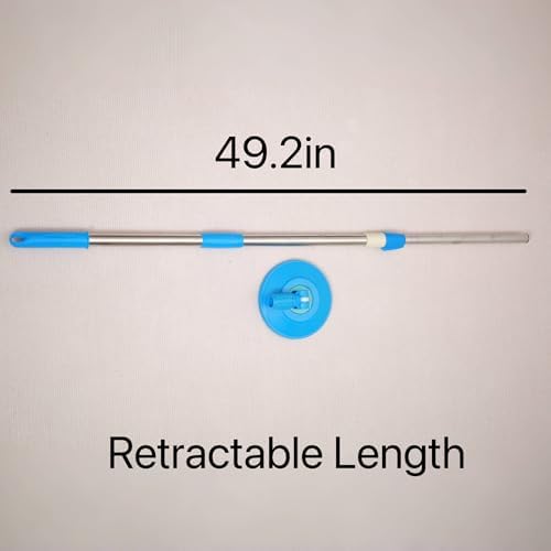 LeoJiang Spin Mop Handle Replacement 360 Degree Rotating Telescopic