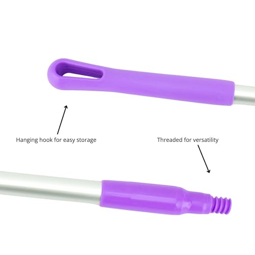 Sparta Adjustable Aluminum Broomstick 48 Inches Purple