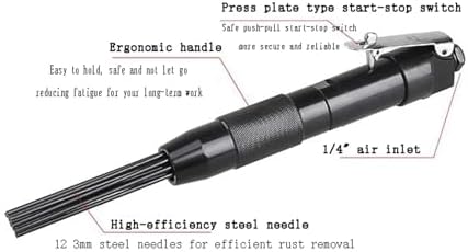 KYKYK Pneumatic Rust Remover Tool 4000RPM 12 Pin Bundle