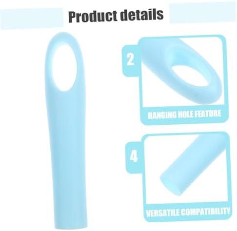 4Pcs Broom Handle End Caps with Anti-Slip Grip and Hanging Hole