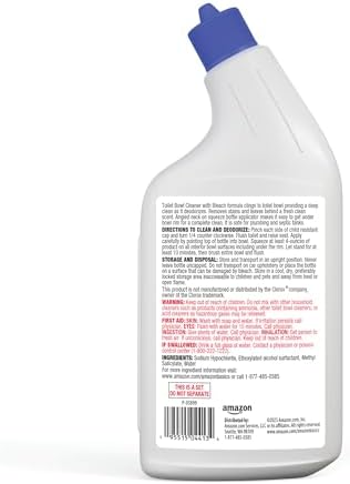 Amazon Basics Toilet Bowl Cleaner with Cling Action 24 Fl Oz