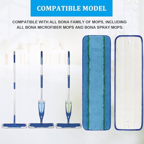 6 Pack Deep Clean Microfiber Mop Pads for Bona Family