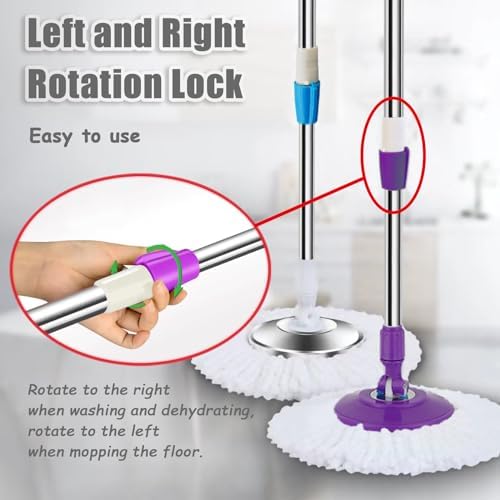 Midremer 49-inch Spin Mop Handle with Rotating Disc