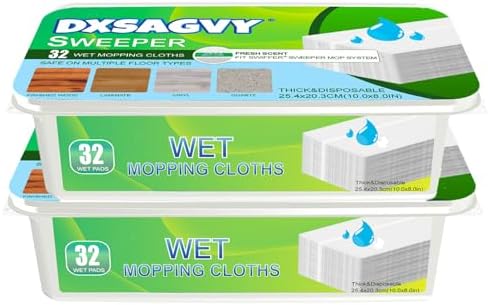 DXSAGVY Upgraded Wet Mop Pads 64 Count Refill