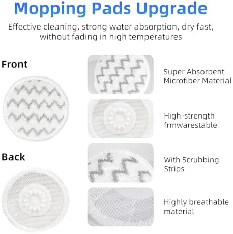 VIEWALL 8 Pack Mop Pads Replacement for Shark Steam Mops