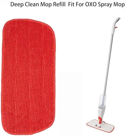 Rinakou 2 Pack Red Microfiber Mop Pads 1