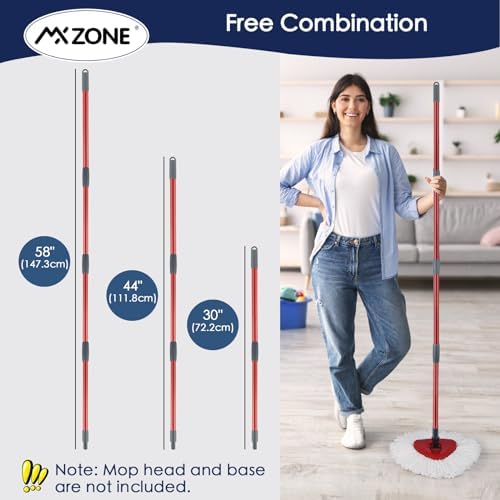 MXZONE Spin Mop Handle Replacement 4-Section Adjustable