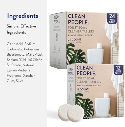 THE CLEAN PEOPLE Toilet Bowl Cleaner Tablets - 12 Count