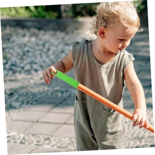 4pcs Mop Handle Attachments with Nonslip Grip and Wall Mount Holder