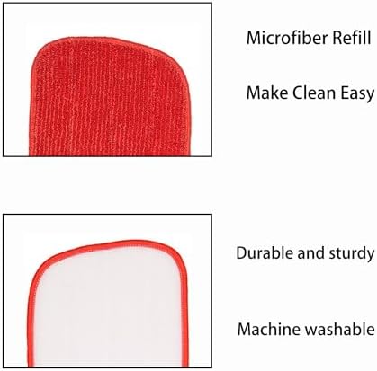 Rinakou 2 Pack Red Microfiber Mop Pads 1