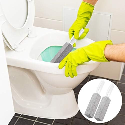 2 Pack Toilet Cleaner Pumice Stone with Ergonomic Handle