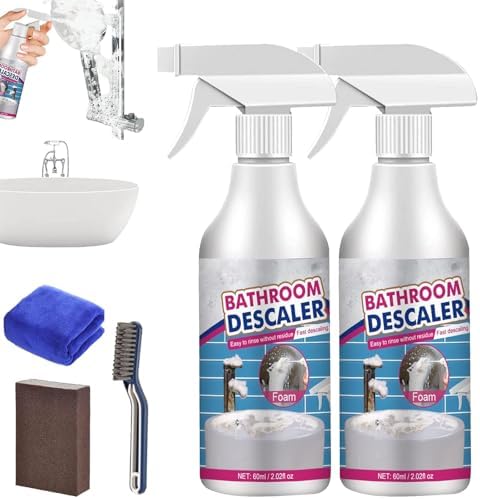 KCRPM 2pc Bathroom Descaler Cleaner with Foam Formula