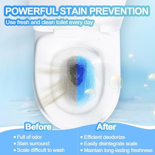 KIISIISO Toilet Bowl Cleaners 6 Pack - Septic Safe Blue Water