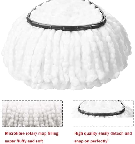 FOOKCIAN Spin Mop Refill Head - Microfiber Deep Clean Machine Washable