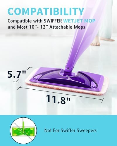 Power Scrubbing Reusable Mop Pads for Swiffer Wet Jet 12 Pack