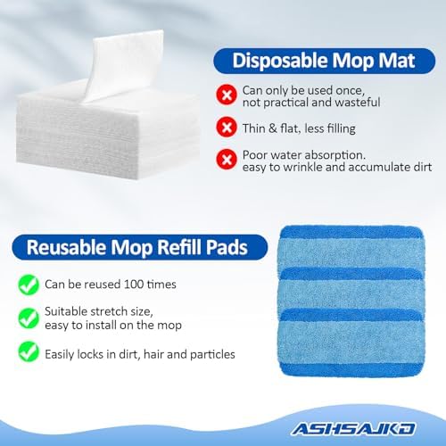 8 Pack Reusable Mop Pad for Swiffer Sweeper