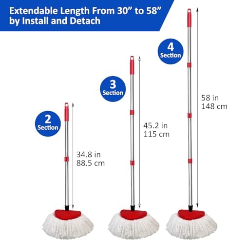4 Pack Spin Mop Heads for Oceda EasyWring 1-Tank System 1