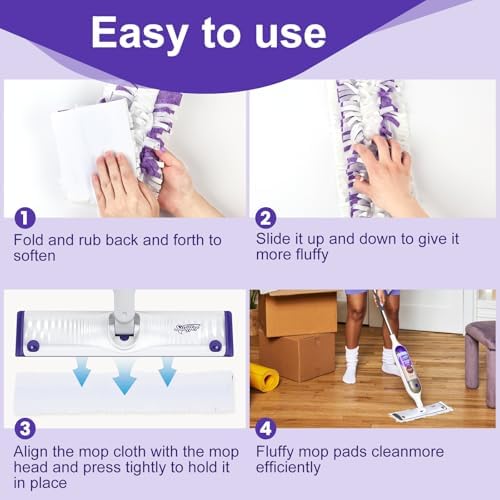 ZMZPA Power Mop Pads Refill for Swiffer PowerMop 8 Count Multi-Surface