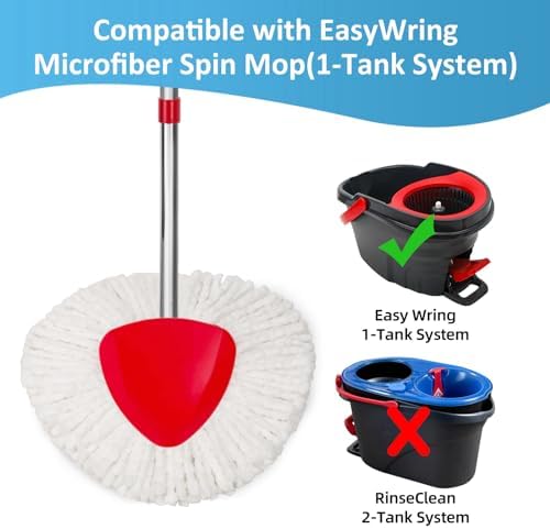 2 Pack Spin Mop Heads for Oceda EasyWring 1-Tank System
