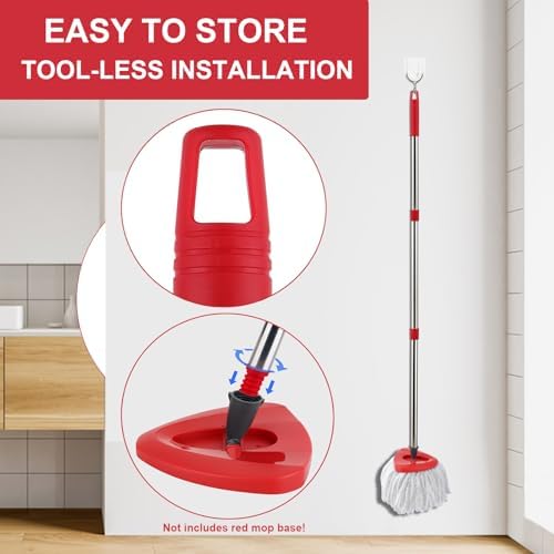 Sgizoku 4-Section 58 Spin Mop Handle Replacement 1