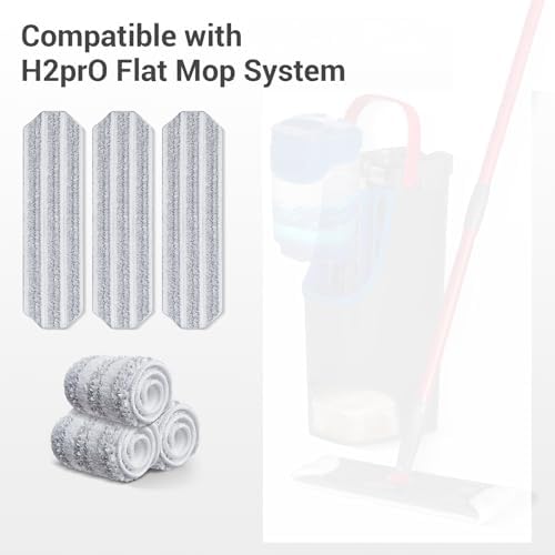 4Pcs Mop Replacement Pads for H2prO Flat Mop System