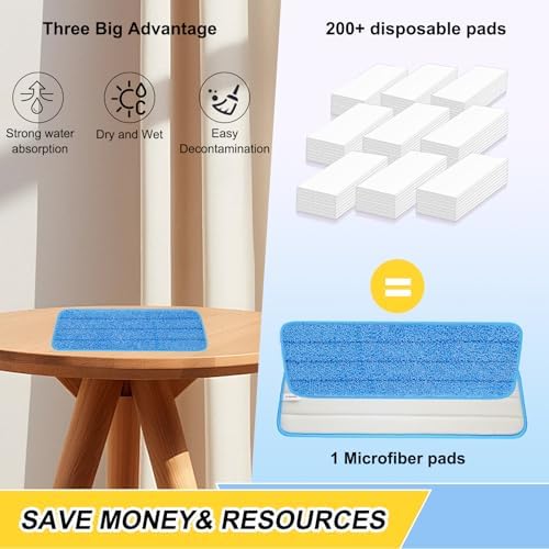 8 Pack 165 Inch Reusables Mop Pads for Bona System