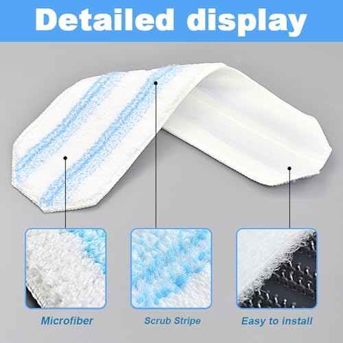 5Pcs Microfiber Replacement Rags for H2Pro Mop System