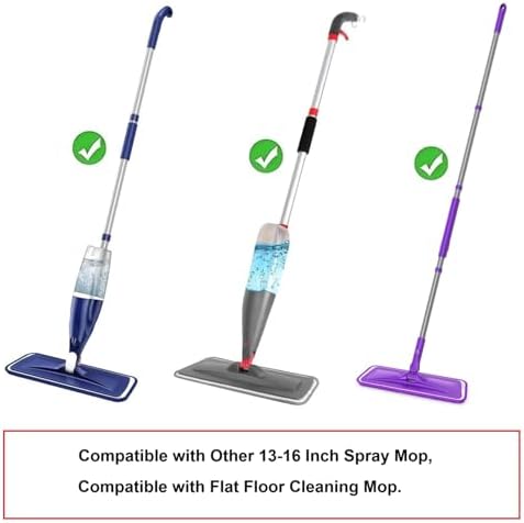 10 Pcs Reusable Microfiber Mop Pads 165 Inch