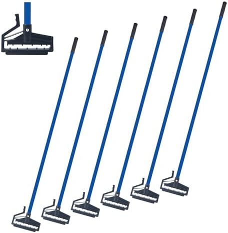 Matthew Easy Trigger Mop Handle 60 Inch Metal 6 Pack Blue