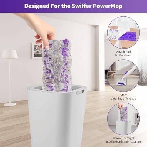 40 Pack Disposable Mopping Pads for Swiffer PowerMop Multi-Surface Wood Mops