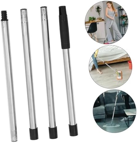Stainless Steel Mop Handle Extendable for Mops and Brooms Black