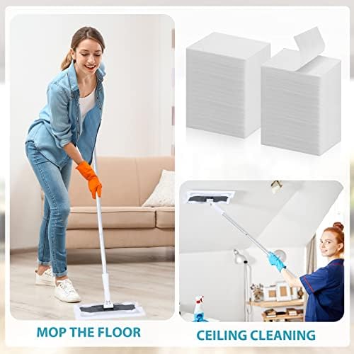 Peryiter 300 Pcs Wet Mop Pads Refills for Floor Cleaning