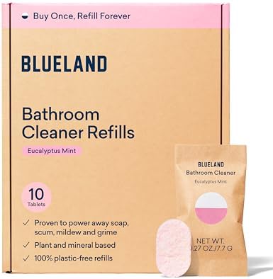 BLUELAND Bathroom Cleaner 10-Pack Refill with Eucalyptus Mint Scent
