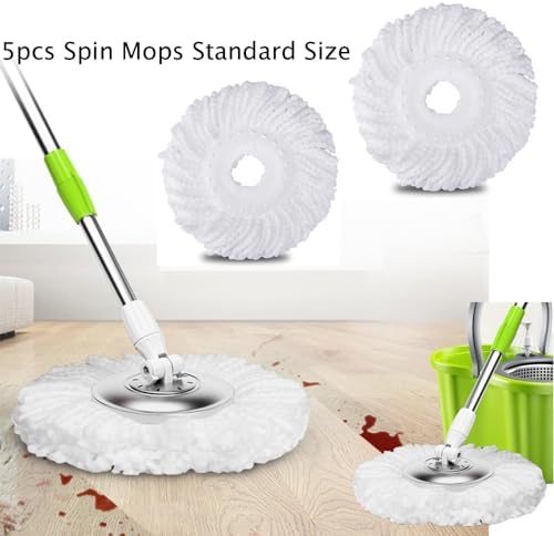 YWSHF 5 Pack Spin Mop Head Replacement Universal for 360 Systems