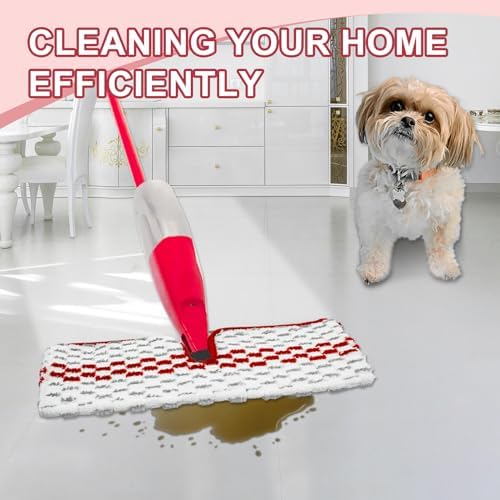 DLAIMI Spray Mop Pads - Reusable 6 Pack Red for Oceda ProMist MAX