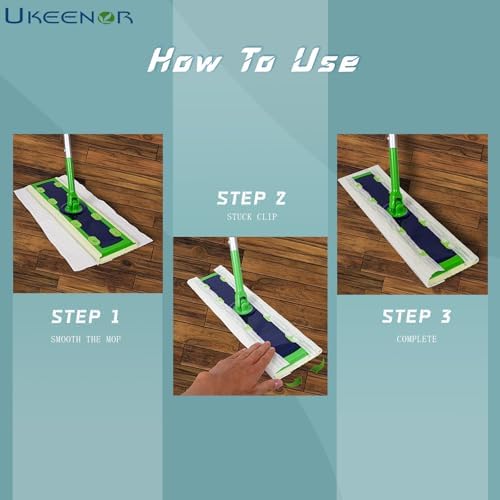UKEENOR XL Dry Mop Refills 80 Count Dust Cloths