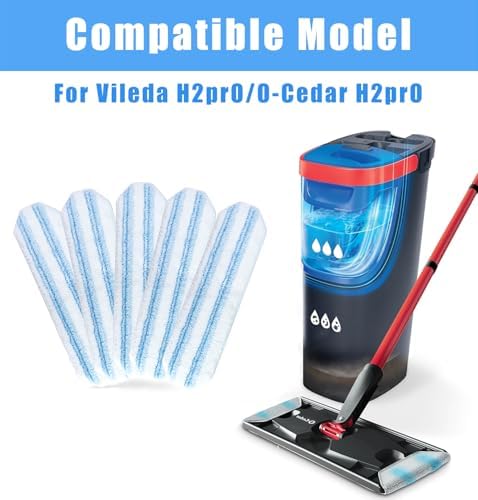 5Pcs Microfiber Replacement Rags for H2Pro Mop System