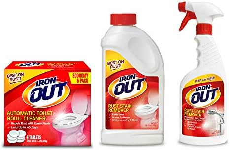 IRON OUT Rust Stain Remover Tablets Gel Spray