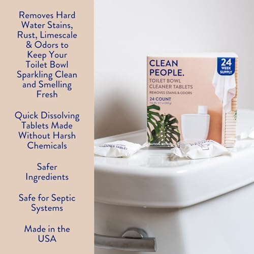 THE CLEAN PEOPLE Toilet Bowl Cleaner Tablets - 12 Count