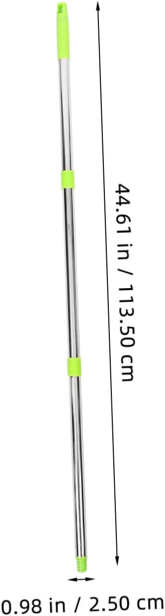 3-Section Mop Handle Replacement Sturdy Plastic Stainless Steel Mop Rod