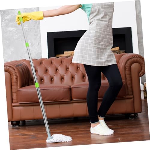 3-Section Mop Handle Replacement Sturdy Plastic Stainless Steel Mop Rod