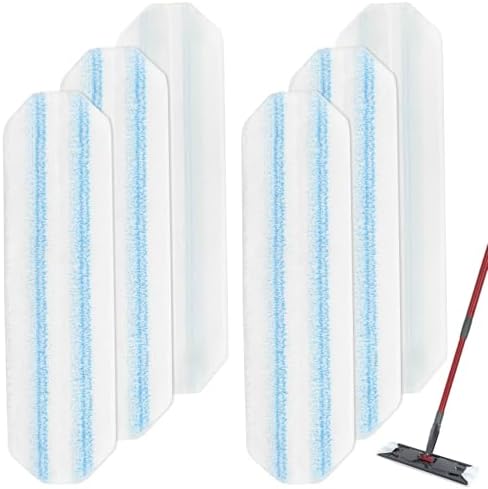 6 Pack Microfiber Mop Pads for O-Cedar H2Pro Flat Mop System