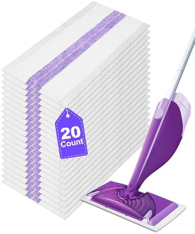 YagoDago 20-Pack Wet Jet Mop Pad Refills - 5 Layers Durable Absorbent