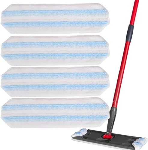 4-Pack Replacement Mop Pads for O Cedar H2Pro Mop