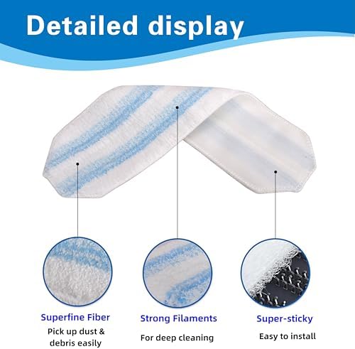 4-Pack Replacement Mop Pads for O Cedar H2Pro Mop