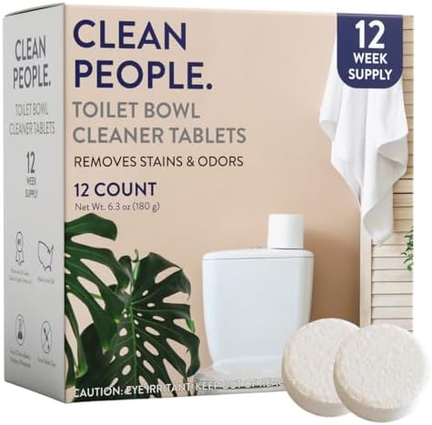 THE CLEAN PEOPLE Toilet Bowl Cleaner Tablets - 12 Count